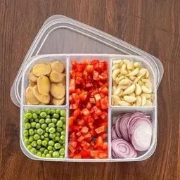 drumstone Plastic 5-Compartment Reusable Lunch Box – Durable 6 Containers Lunch Box image 2