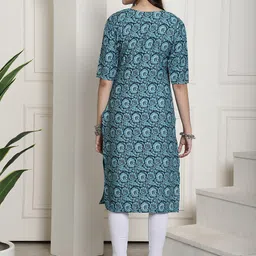 7Threads Selection Of 3 Ethnic Motifs Printed Straight Kurta image 2