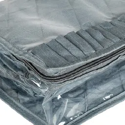 Kuber Industries Grey PVC Laminated Jewellery Organisers With Pouches image 3