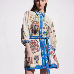 Routes by All About You Print Linen Mini Dress-picture-29