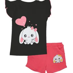CATCUB Girls Printed Top with Shorts image 1