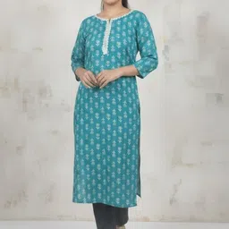 Elaasa Floral Printed Pure Cotton Kurti-picture-29