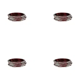 SOMIL Set Of 16 Artificial Stones Studded Bangles-picture-27