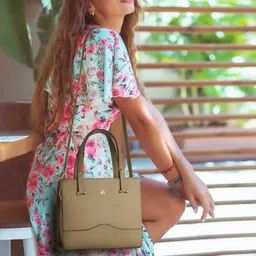 Martucci Structured Shoulder Bag with Applique image 4