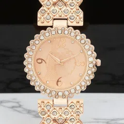 SZN Women Dial & Stainless Steel Straps Analogue Watch Dollar copper DLSZNS-picture-14