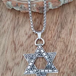 M Men Style Silver-Plated Biker Gothic Luncy Star Shaped Pendants image 4