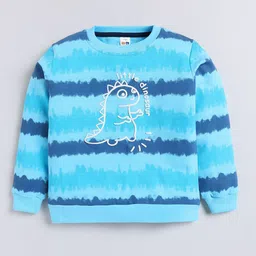 LITTLE NINJA Boys Blue Cotton Printed Round Neck Long Sleeves T-shirt-picture-41