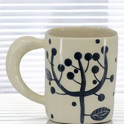 The Decor Lane White & Black Printed Ceramic Mug-360 ml-picture-11