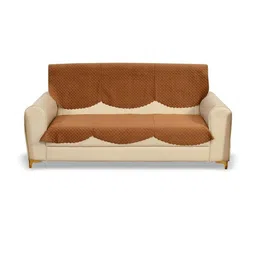 Myntra Elegant Homes 2 Piece Multicoloured 3 seater maximum comfort velvet sofa cover-picture-9