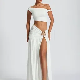 Bee Boe Orchid Whisper Flared Maxi Skirt-image-17