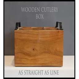 jiscovery Brown Wood Cutlery Stand image 3