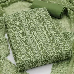 Nayanthara Trends Embroidered Unstitched Dress Material image 3