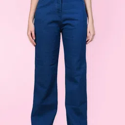 Ira Collections Women Solid Comfort Straight Fit High-Rise Stretchable Clean Look Jeans-image-12