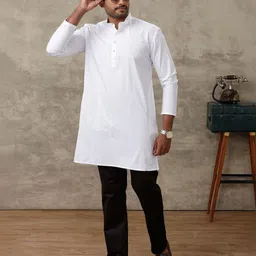 Ramraj Men Mandarin Collar Cotton Kurta image 2