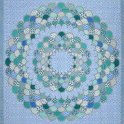 Aura Blue & Green Ethnic Motifs 144 TC Queen Bedsheet with 2 Pillow Covers image 2