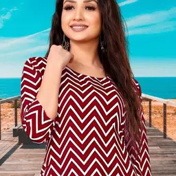 MANTRA DESIGNER Women Maroon Crepe Kurtas-image-86