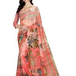 Moda Rapido Floral Poly Georgette Designer Saree-picture-29