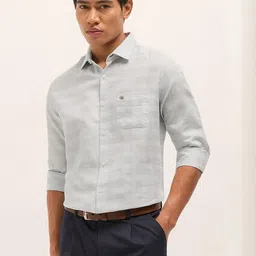 THE BEAR HOUSE Tailored Fit Checked Formal Shirt-image-66