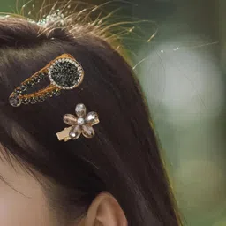 HYMT Women Set of 5 Korean Style Pearls Hair Clips-picture-30