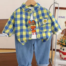 StyleCast x Revolte Boys Checked T-shirt and Shirt with Trousers-picture-13