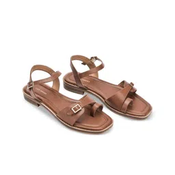 Lino Perros Buckle Open Toe Flats-picture-44
