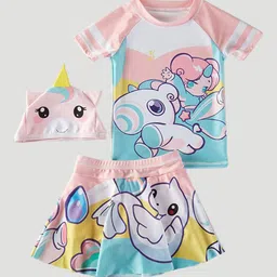 StyleCast x Revolte Girls Printed Round Neck Swim Set-image-45
