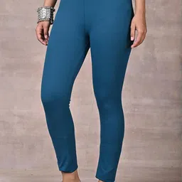 Lakshita Women Turquoise Blue Leggings-image-79