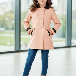Naughty Ninos Girls Double Breasted Hip Length Pea Coat-picture-15