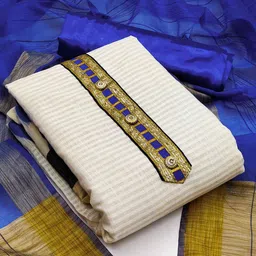 Ishin Striped Woven Design Zari Unstitched Dress Material-picture-18