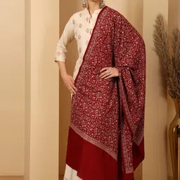 Tweedle Floral Embroidered Pashmina Shawl-picture-18