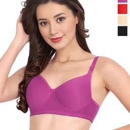 Liigne Women Pack Of 4 Full Coverage Non Padded Everyday Bra-image-84