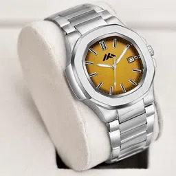 LUXURIT Men Patterned Dial & Stainless Steel Straps Analogue Date Aperture Watch LXMT-805 image 5