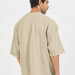 Styli Men Solid Rolled Sleeve Boxy Fit Terry T-Shirt image 4