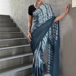 KAYOMMI Tie and Dye Satin Ready to Wear Saree-picture-25