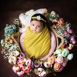 Babymoon Infants Textured Swaddle Wrap With Hairband Baby Photoshoot Props-picture-7