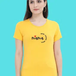 Moda Rapido Women Typography Printed Round Neck Cotton T-shirt-image-95