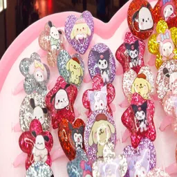 SAPRAA TRENDS Unisex Kids Pack Of 36 Embellished Cartoon Pretend Resin Rings image 3