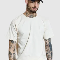 Snitch Men Solid Round Neck Cotton T-shirt-image-10