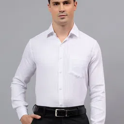 Yugnik Men Smart Slim Fit Textured Spread Collar Cotton Formal Shirt-picture-26