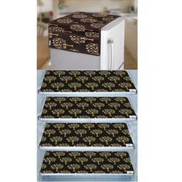 E-Retailer 5-Pcs Brown Printed Refrigerator Covers-image-20
