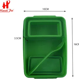 harsh pet PrincessWithGreenBubbly 2 Containers Lunch Box image 3