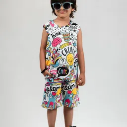 Emblica Unisex Kids Printed T-shirt with Shorts image 1