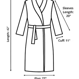 LacyLook Striped Cotton Shawl Collar Long Sleeve Bath Robe & Wraps image 3