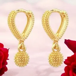 SHREE KRISHNA SHOPPING Gold-Plated Brass Earrings image 1