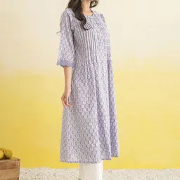 GOODHAND Block Printed Pure Cotton Tunic & Trouser Co-Ord Set image 5