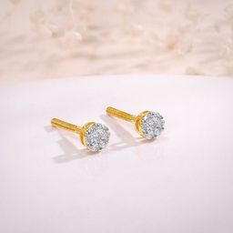 GIVA Gold Cute Spark Diamonds Studs-picture-19