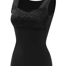 Eleg & Stilance Self-Design Round Neck & Sleeveless Thermal Top image 5