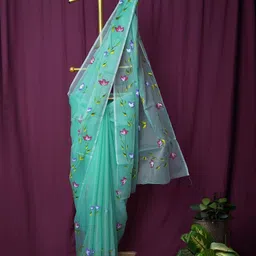 Unnati Silks Floral Net Designer Kota Saree-picture-18