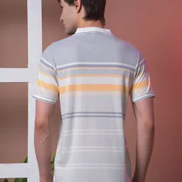 COBB Men Striped Polo Collar Cotton T-shirt image 2