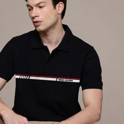 Moda Rapido Men Striped Polo Collar Cotton T-shirt-picture-39